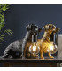 Dachshund Table Lamp Vintage Gold Matt Black-8