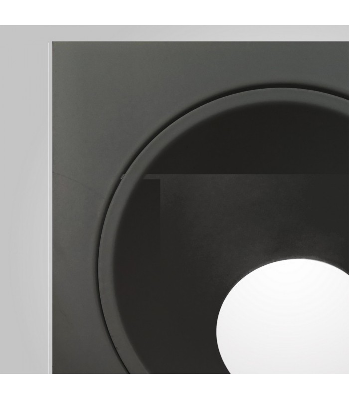 Recessed Downlight Square, 1 x GU10 (Max 12W), Matt Black - 4