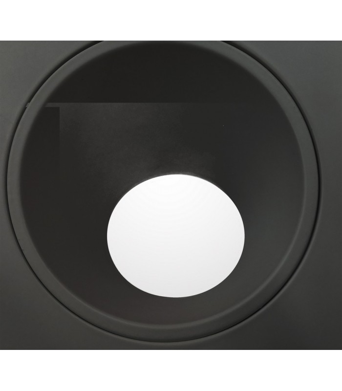 Recessed Downlight Square, 1 x GU10 (Max 12W), Matt Black - 5