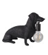 Dachshund Table Lamp Matt Black-9