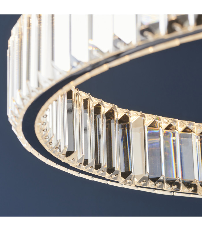 Laguna Pendant Light Chrome Clear Crystal-6
