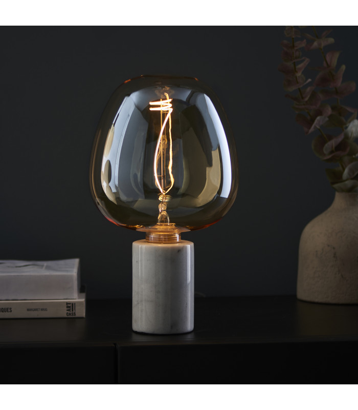 Swirl E27 Bulb Amber Glass-3