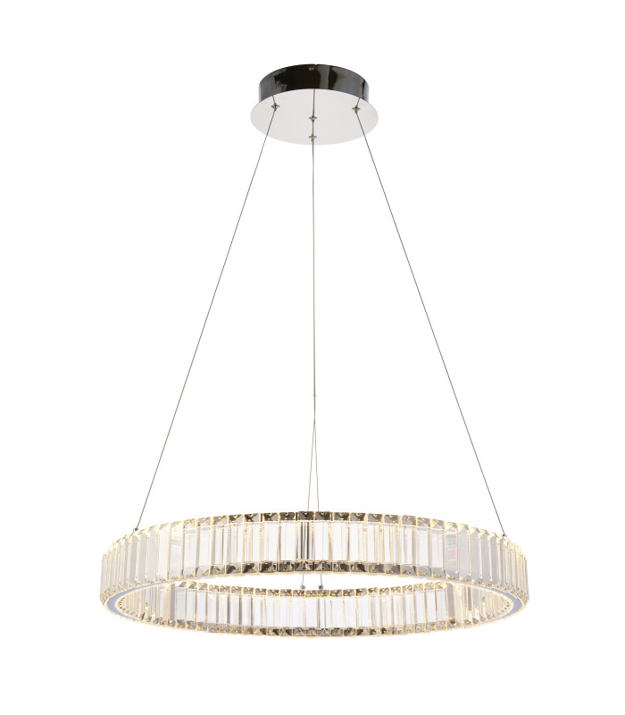 Laguna Pendant Light Chrome Clear Crystal-8