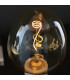 Swirl E27 Bulb Amber Glass-4