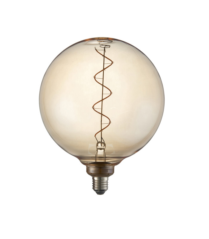 Spiral E27 Bulb Amber Glass-6