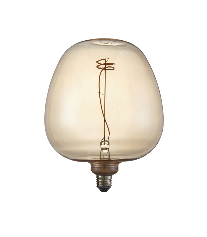 Swirl E27 Bulb Amber Glass-6