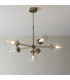 Maeve Multi Arm Pendant Light Antique Brass Clear Glass-2