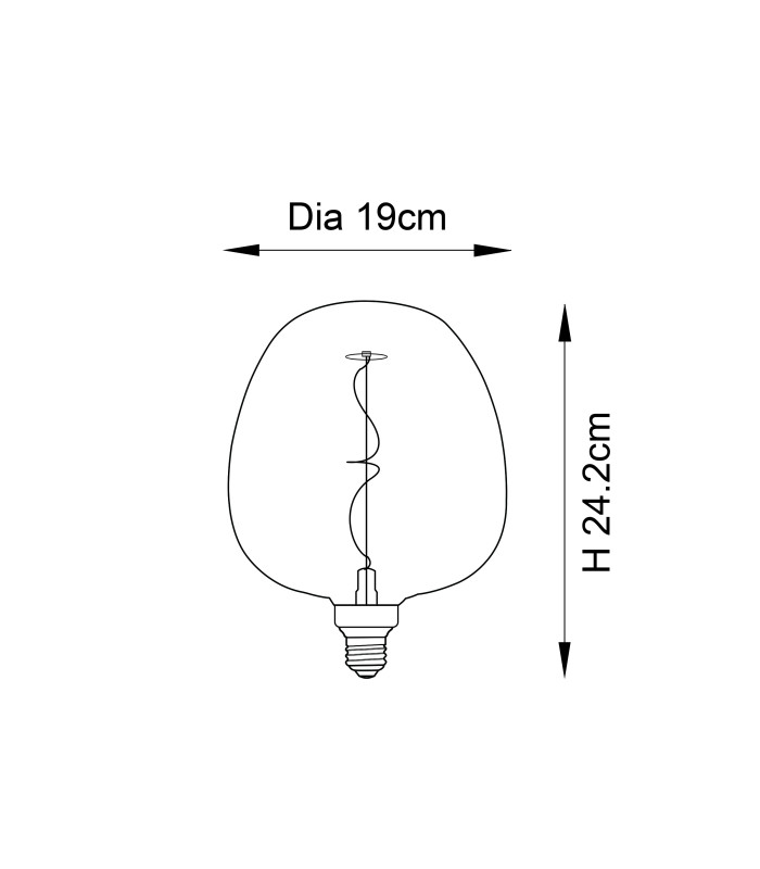 Swirl E27 Bulb Amber Glass-7