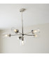 Maeve Multi Arm Pendant Light Bright Nickel Clear Glass-2