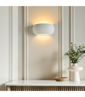 Witham Plaster Wall Lamp Unglazed Ceramic-2