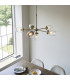 Maeve Multi Arm Pendant Light Antique Brass Clear Glass-4
