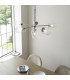 Maeve Multi Arm Pendant Light Bright Nickel Clear Glass-4