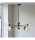 Maeve Multi Arm Pendant Light Antique Brass Clear Glass-5