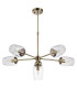 Maeve Multi Arm Pendant Light Antique Brass Clear Glass-8