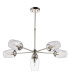 Maeve Multi Arm Pendant Light Bright Nickel Clear Glass-8