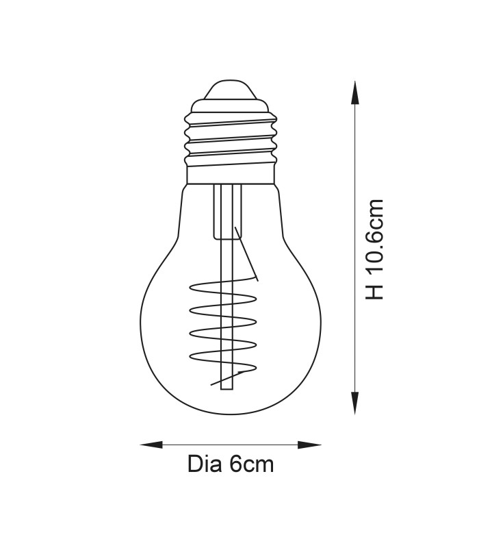 Spiral GLS E27 Bulb Clear Glass-9