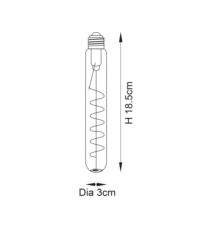 Spiral Tubular E27 Bulb Clear Glass-8