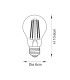 E27 LED Filament GLS - 3 pack E27 Bulb Clear Glass-2