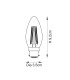 B22 LED filament candle Bulb Clear Glass-3