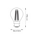 B22 LED filament golf Bulb Clear Glass-3