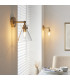 Harlow Dome Wall Lamp Brushed Aged Brass Clear Glass-2
