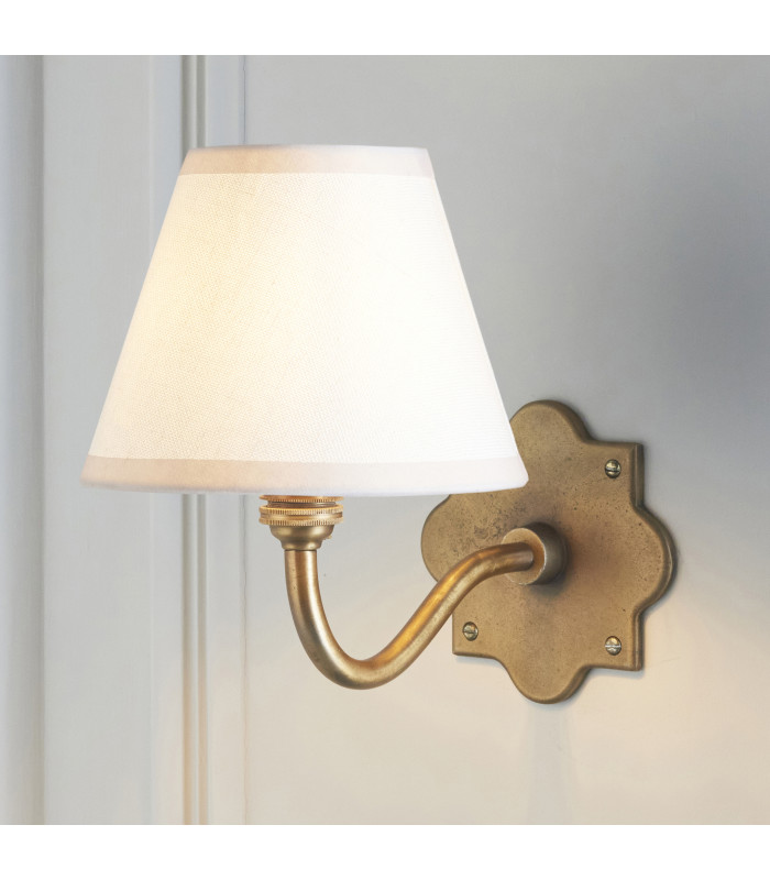 Anvil Curve & Ivy 16cm Wall Lamp Antique Brass Vintage White-2