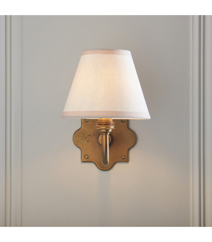 Anvil Curve & Ivy 16cm Wall Lamp Antique Brass Vintage White-3