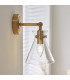 Harlow Dome Wall Lamp Brushed Aged Brass Clear Glass-4