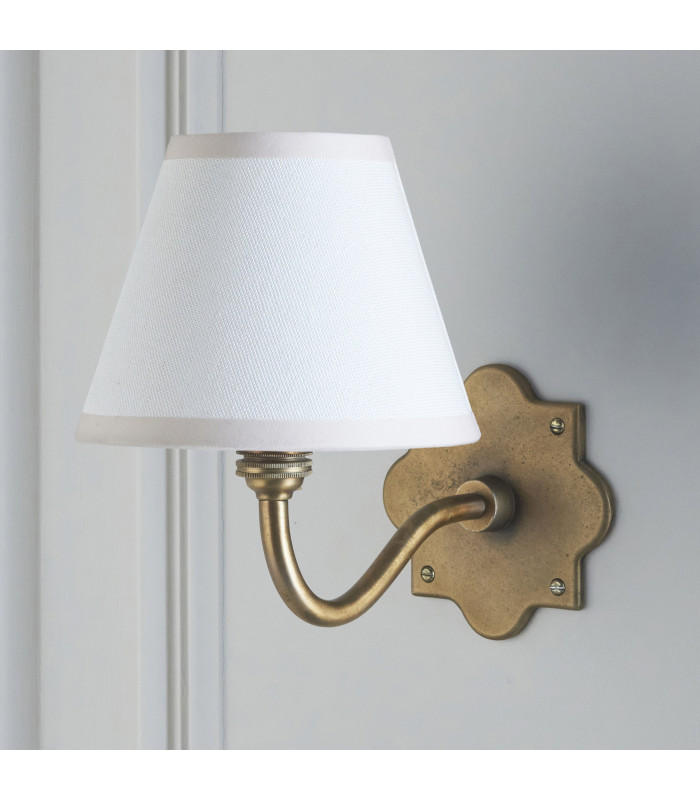 Anvil Curve & Ivy 16cm Wall Lamp Antique Brass Vintage White-5