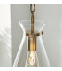 Harlow Dome Pendant Light Brushed Aged Brass Clear Glass-6
