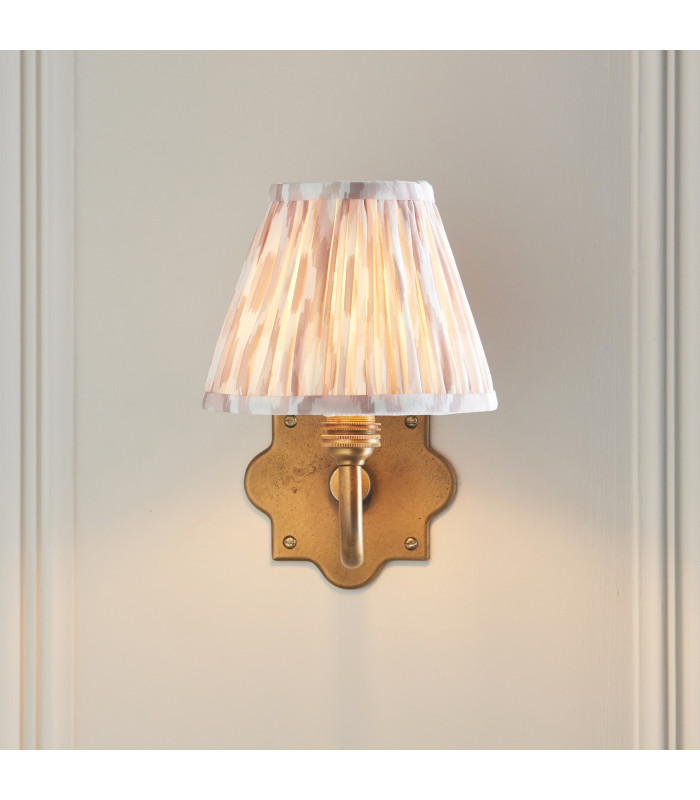 Anvil Curve & Ikat 16cm Wall Lamp Antique Brass Neutral Print-3