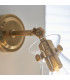 Harlow Dome Wall Lamp Brushed Aged Brass Clear Glass-7