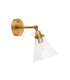 Harlow Dome Wall Lamp Brushed Aged Brass Clear Glass-9