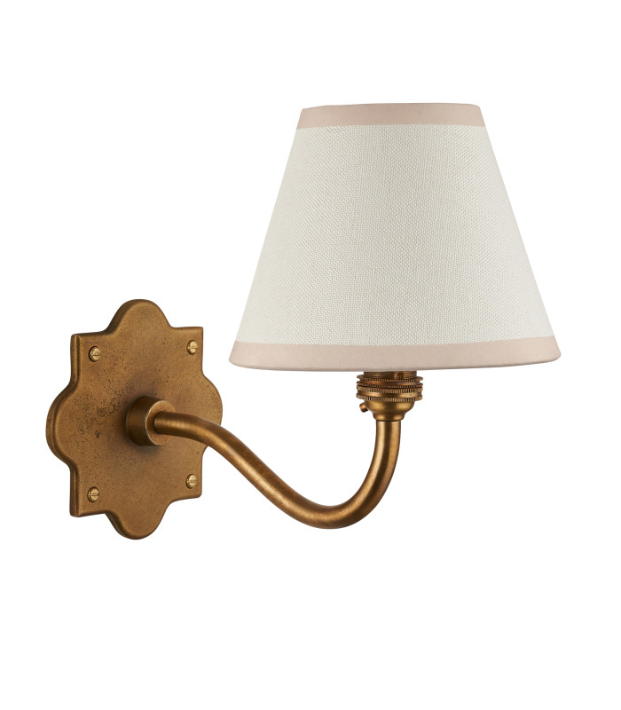 Anvil Curve & Ivy 16cm Wall Lamp Antique Brass Vintage White-9