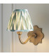 Anvil Curve & Zigzag 16cm Wall Lamp Antique Brass Cotswold Green-2