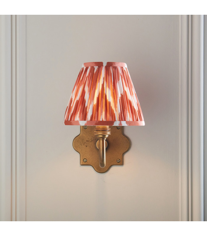 Anvil Curve & Zigzag 16cm Wall Lamp Antique Brass Apricot Orange-3