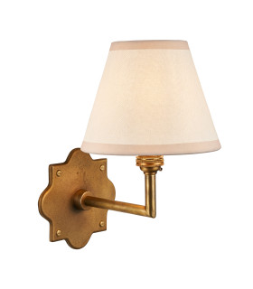 Anvil Angle & Ivy 16cm Wall Lamp Antique Brass Vintage White-1