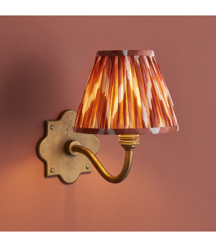 Anvil Curve & Zigzag 16cm Wall Lamp Antique Brass Apricot Orange-5