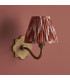 Anvil Curve & Zigzag 16cm Wall Lamp Antique Brass Apricot Orange-6