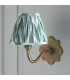 Anvil Curve & Zigzag 16cm Wall Lamp Antique Brass Cotswold Green-7