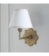 Anvil Angle & Ivy 16cm Wall Lamp Antique Brass Vintage White-5