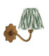 Anvil Curve & Zigzag 16cm Wall Lamp Antique Brass Cotswold Green-9