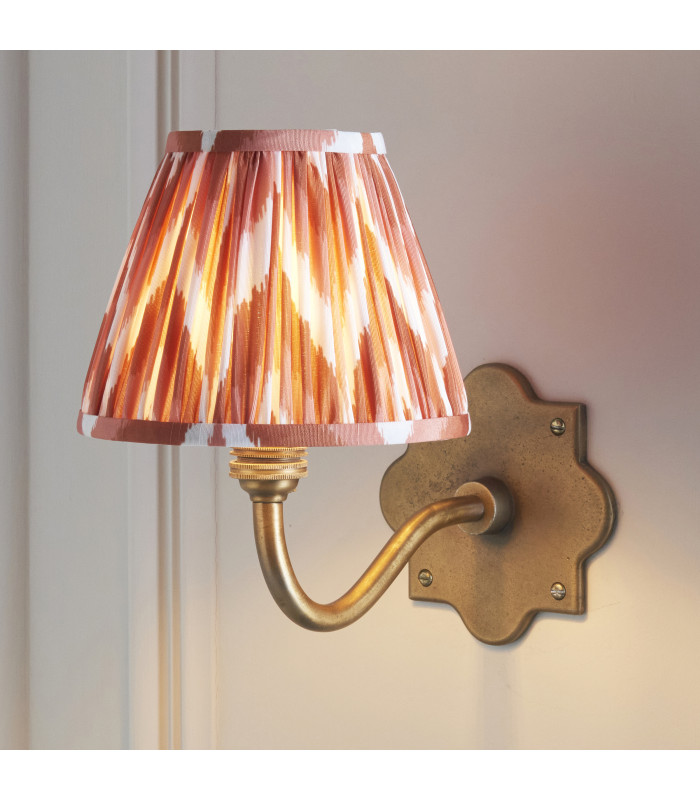 Anvil Curve & Zigzag 16cm Wall Lamp Antique Brass Apricot Orange-2