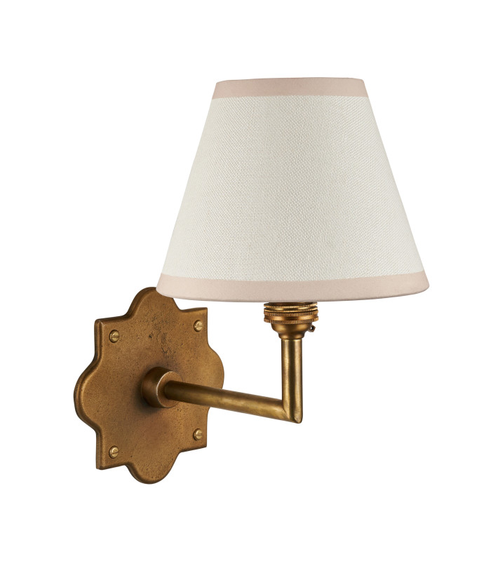 Anvil Angle & Ivy 16cm Wall Lamp Antique Brass Vintage White-9