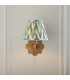 Anvil Curve & Zigzag 16cm Wall Lamp Antique Brass Cotswold Green-3
