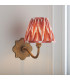 Anvil Curve & Zigzag 16cm Wall Lamp Antique Brass Apricot Orange-4