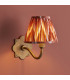 Anvil Curve & Zigzag 16cm Wall Lamp Antique Brass Apricot Orange-5