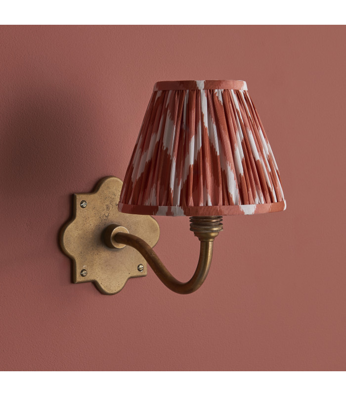 Anvil Curve & Zigzag 16cm Wall Lamp Antique Brass Apricot Orange-6
