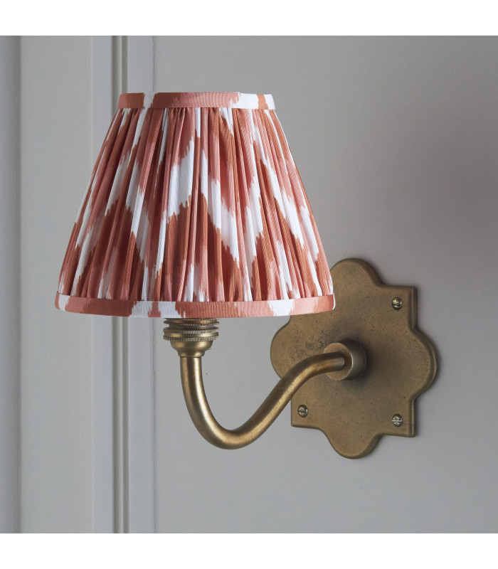 Anvil Curve & Zigzag 16cm Wall Lamp Antique Brass Apricot Orange-7