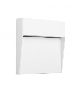 Flush Wall Lamp Small Square, 3W LED, 3000K, 150lm, IP54, Sand White - 1